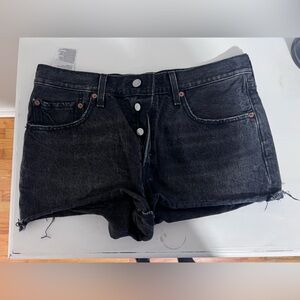 Black Levi 501 shorts